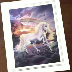 Unicorn  Vintage Foiled Litho, Dufex